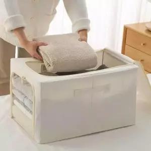 [생활] 리빙박스 55L 아이보리 이불수납함 옷수납함 옷박스