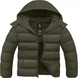 원트도 남성 방수 패딩 따뜻한 겨울 코트 두꺼운 파카 재킷 탈부착 가능한 후드정규 및 빅 사이즈
