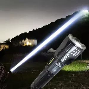 (튼튼)최강밝기 LED 후레쉬 줌 해루질 랜턴 충전 순찰 경비미니손전등 써치라이트 충전식 편리한 휴대용