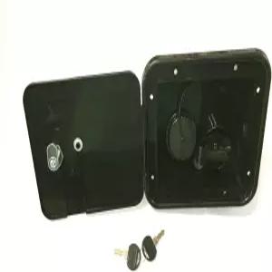 발테라 블랙 그래비티/시티 워터 해치 채우기 접시 잠금 키 RV 트레일러