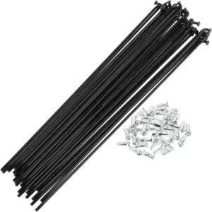 래치롤 1세트 유니버설 자전거 스포크 12G 233mm 길이 바퀴 니플 블랙 카본 스틸