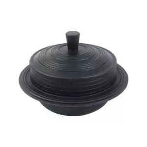 (튼튼)리빙 IH 무쇠 가마솥 16cm 3호 통주물 2중특수코팅 조리도구 음식 식당 주방용품