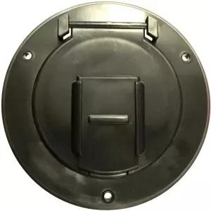 발테라 블랙 전원 코드 소형 원형 케이블 해치 3인치 컷아웃 RV