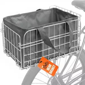 방수 커버가 있는 봄바움 리어 자전거 바구니 튼튼한 접이식 화물 도구 없는 랙 마운트 식료품 출퇴근 및