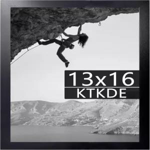 KTKDE 13x16 사진 프레임 모던 포스터 블랙 16x13 및 아트 프린트용 나무 수직 수평 벽걸이