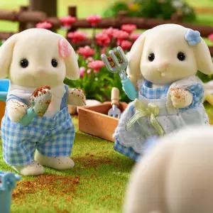 (튼튼)실바니안 패밀리 플로라토끼 남매의 꽃가꾸기 인형 피규어 장난감어 미니어 규어 어처 캐릭터어 안집