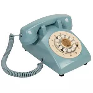 레트로전화기 벽걸이 골동품 복고 가정용 옛날전화기 (전화선) 청록색 버튼