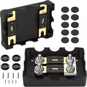 해양 자동차 트럭 보트용 400암페어 및 500암페어 ANL 퓨즈가 장착된 2Pc 300암페어 퓨즈 홀더 최대 1000A