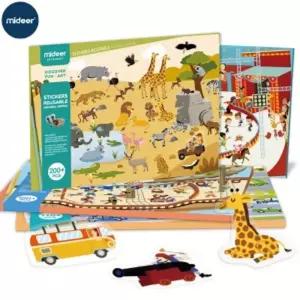 (튼튼)MIDEER 표현 학습 스티커 사파리 (KMD1015) 놀이북 놀이 놀이책 꾸미기