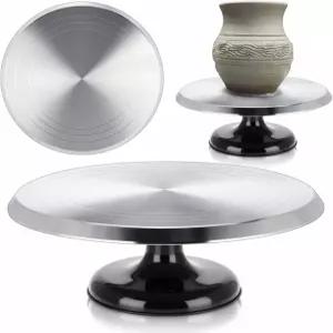 겔린 12인치 조각 휠 헤비 듀티 알루미늄 합금 회전 도자기 스탠드 구조 턴테이블 도자기용 볼 베어링 점토