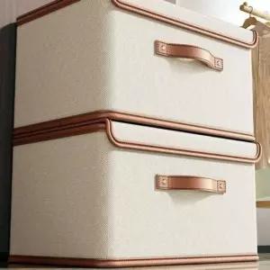 [생활] 중형 플랩 커버 공간 다양한 옥스퍼드 수납함 수납