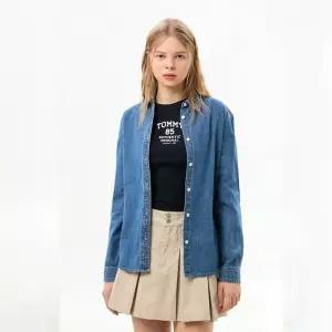 백화점 타미진스 여성 미니로고 레귤러 미드 데님 셔츠 T32G0NSH02TWL1