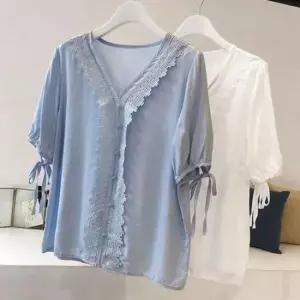 [옷은날개] 브이넥블라우스 2 봄 장식 리본 신상