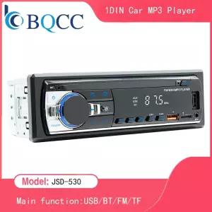 BQCC 자동차 라디오 스테레오 플레이어 디지털 블루투스 MP3 JSD-530 520 60Wx4 FM 오디오 음악 USB/SD