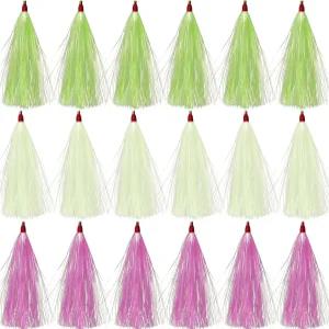 낚시 티저 벅테일 소금물 가자미 리그 마일러 플래시 꼬리 트롤링 스커트 루어를 위한 대구 바다 농어