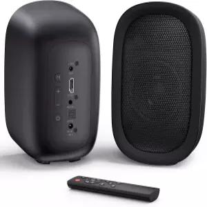 레코드 플레이어용 사이인 파워 블루투스 책장 스피커 3인치 우퍼가 장착된 40W 스테레오 사운드 듀얼 커브