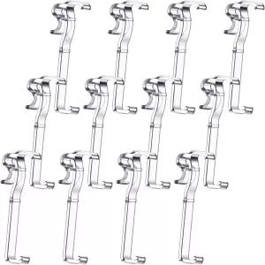 2.5인치 밸런스 클립 창 블라인드 숨겨진 채널 투명 플라스틱 리테이너(12개)