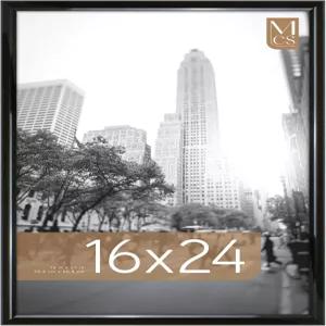 MCS 트렌드세터 16x24 포스터 프레임 블랙 하이글로스 수직 및 수평 벽걸이 사진 아트 프린트용 대형