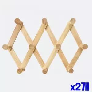 [생활] 도어후크 옷걸이 우드 자바라 중 X2개 수납정리용품