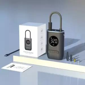 1세트 차량용 에어펌프 휴대용 미니 자가 추진 전기 타이어 펌프 핸드헬드 무선 디지털 디스플레이 충전식