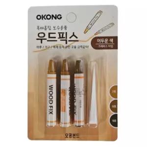(튼튼)오공 우드픽스 어두운색 1개 강마루 화마루 보수제목재흠집용품 가구제거 바닥 나무크레용 페인트 메