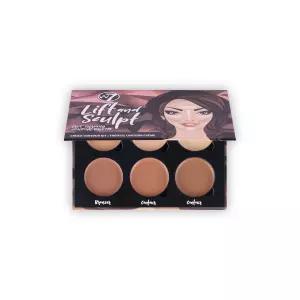 W7 트 앤 스컬프트 크림 컨투어 키트 - 메이크업 팔레트 숨기기 강조 및 컨투어링 단계별 지침 포함