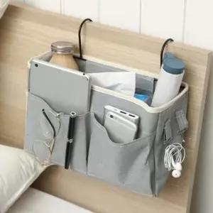 [생활] 사이드 그레이 침대 수납포켓 걸이식 수납정리함