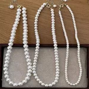 여성 인기 데일리 아크릴 진주 목걸이 신상 패션 초커 Kwi8+5lyL