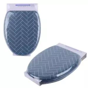 변기커버중형 변기커버 화장실 뚜껑 시트 쿠션 네이비 대형 O형