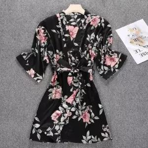 골프가운 여성 실크 플라워 샤워로브