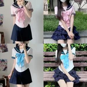 두줄라인 베이직or레이스치마 마린 세라복 교복세트