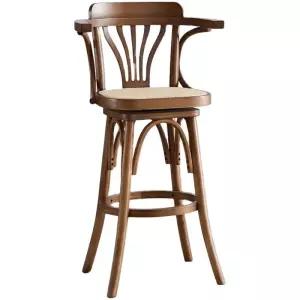 고정형 팔걸이 스툴 식탁 바스툴 카페 바 의자 하이체어 등받이