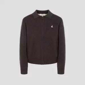 빈폴레이디스 26S/S BF615AC07D 이중지 칼라넥 집업 카디건 - 브라운 GN