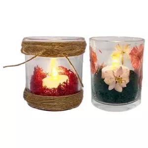 창의체험- LED 모스 마끈 캔들 압화 LED 캔들 1인용 2종 택 1