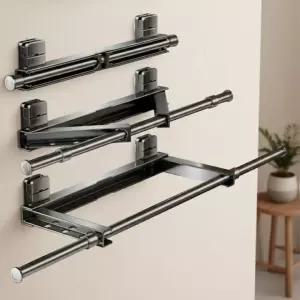 무타공 설치 빨판식 빨래 건조대 공간절약형 건조대