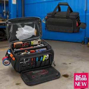 휴대용 다기능 도구 가방 - 플라이어 가위 망치 손잡이가 있는 목수 도구를 위한 대용량 보관함