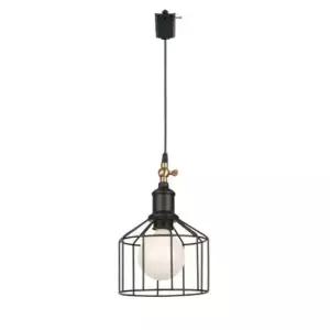 [데코] 레일등기구 허니 1등 펜던트 블랙 레일형 인테리어