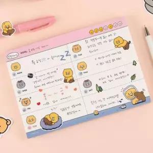 [문구] 춘식이 플래너 다이어리 패드 3P 계획표 메모보드