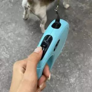 [반려] 강아지 산책 자동 리드줄 블루 5m 가벼운 산책줄 개줄 강아지줄