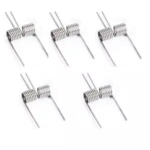 10개 실버 토션 스프링 스테인리스 스틸 소형 작은 90° 처짐 압축 키트 수리 도구 목공 DIY 기계식 50mm