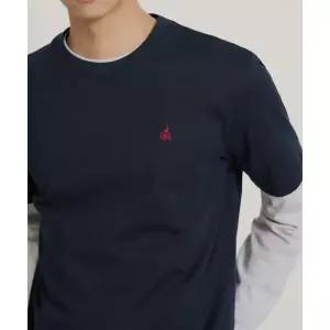 빈폴 BEANPOLE MEN Essential 라운드 반소매 티셔츠 - 네이비 BC6242E72R 441325