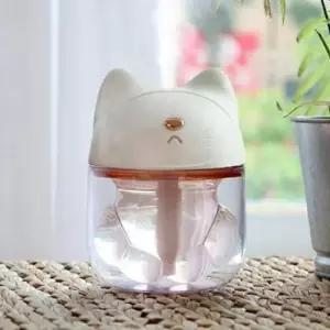 겨울미니가습기 책상 사무실 귀여운 고양이 은은한 조명 미니 가습기