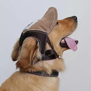 강아지 코듀로이 메쉬 야구 모자 1P 버클 귀구멍 패션 LHD2+9fUK