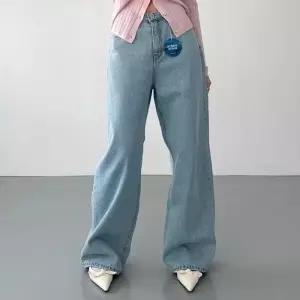 [신상오픈런]연청바지 와이드팬츠 플레어진 순면 논스판 여성 (31926365)