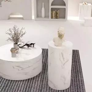 인조대리석 진열 받침대 높은 작품 대리석 전시 원형