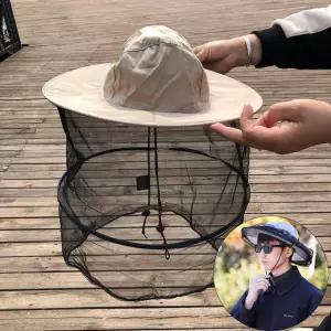 얼굴보호망 접이식 방충모자 낚시모자 햇빛가리개