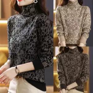 [의류] 98MN7 라인잔꽃 반목니트티 3색상