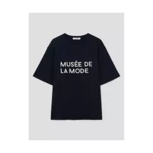 8SECONDS 소프트코튼 모던레터링 그래픽티 네이비