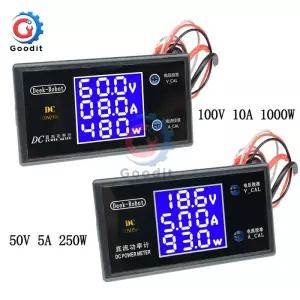 검침기 검전기 DC 0-100V 5A 10A 250W 999W LCD 디지털 전압계 전류계 전력계 전압 전류 검출기 테스터 모