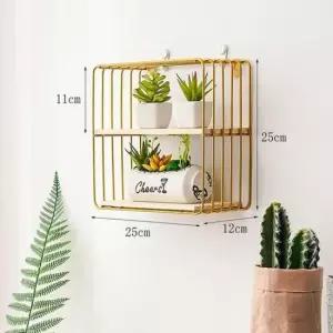 [생활] 벽걸이 인테리어 벽 선반-정사각형 더블 레이어